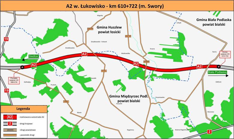 Generalna Dyrekcja Dróg Krajowych i Autostrad podpisała umowy na zaprojektowanie i budowę ostatnich dwóch odcinków autostrady A2 pomiędzy Siedlcami a