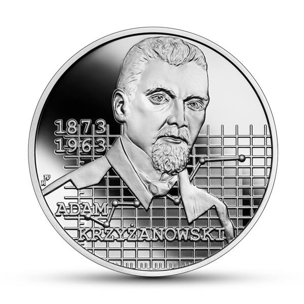 Kolekcjonerska moneta Narodowego Banku Polskiego poświęcona Adamowi Krzyżanowskiemu (1873-1963), wybitnemu krakowskiemu ekonomiści