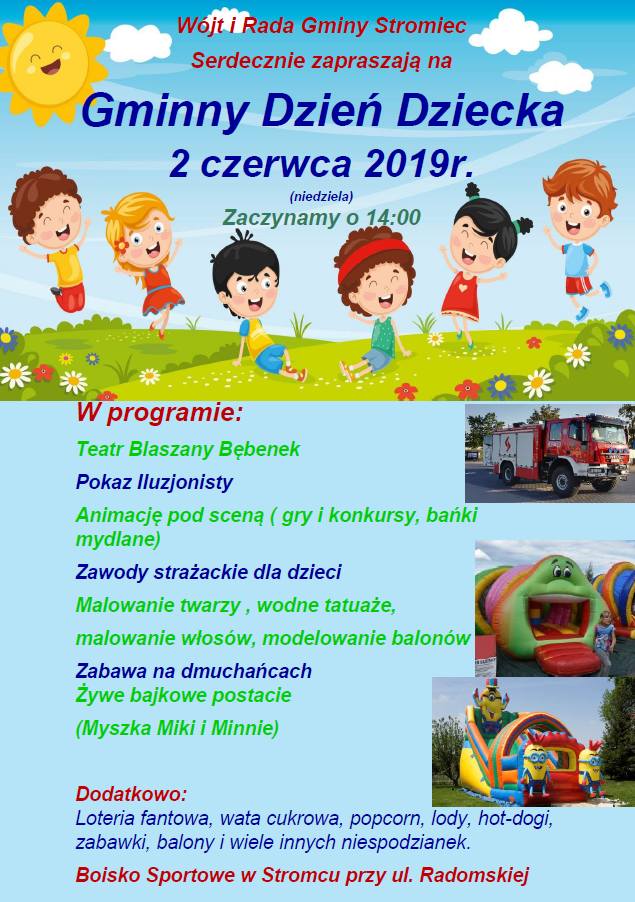Będzie impreza na Dzień Dziecka w Stromcu. Na najmłodszych będą czekać dmuchańce, wata cukrowa, gry i konkursy