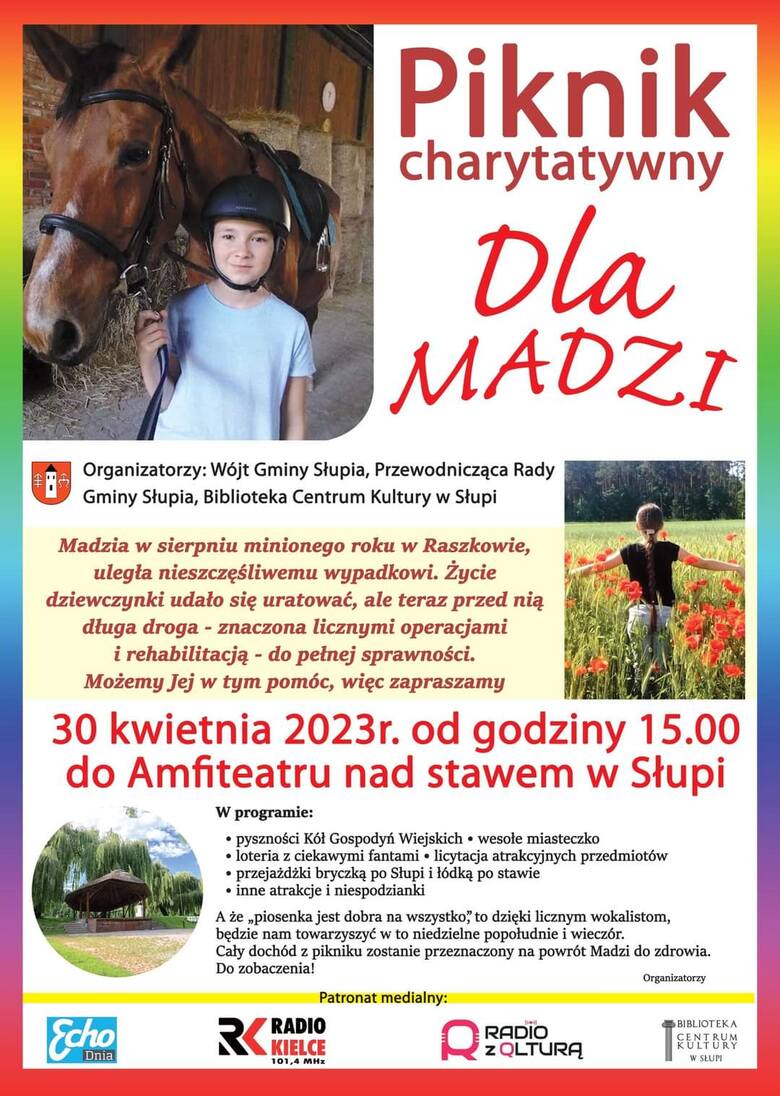 W niedzielę, 30 kwietnia w Słupi odbędzie się piknik charytatywny dla 12-letniej Madzi. Warto przybyć i pomóc dziewczynce!
