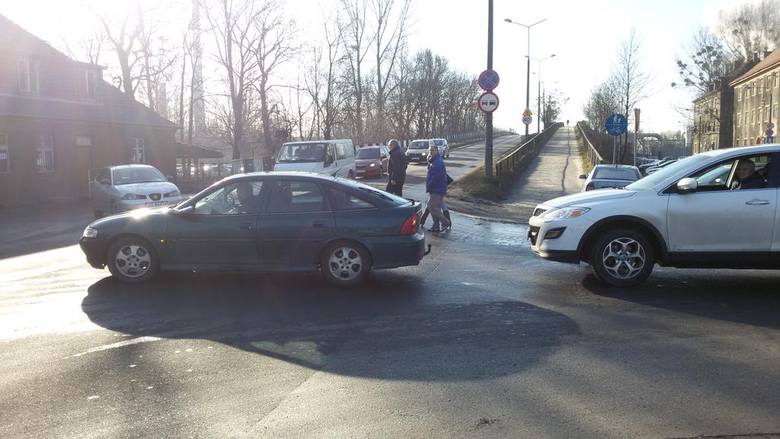 Blokada drogi przed KWK Bobrek w Bytomiu