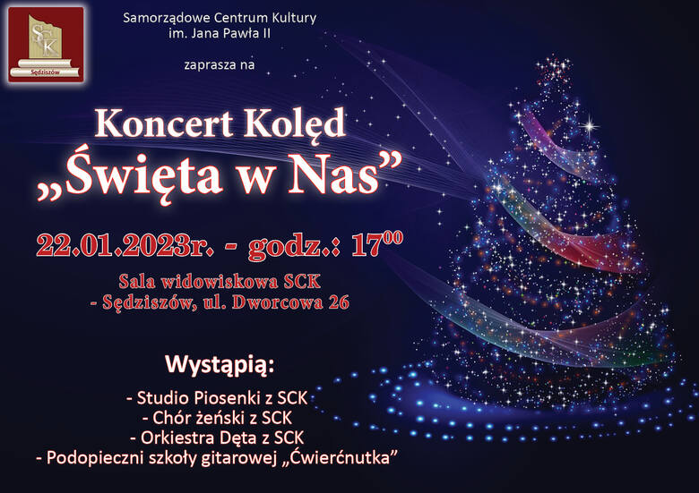 Koncert kolęd w Sędziszowie. Lokalni artyści wystąpią w Samorządowym Centrum Kultury