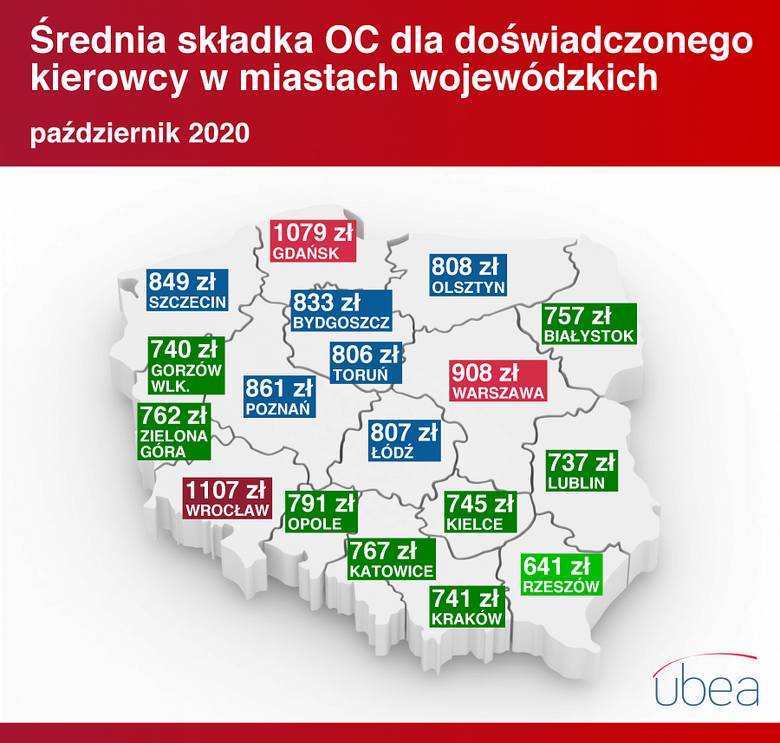 W Gdańsku za polisę OC kierowcy płacą jak za zboże. Sprawdź stawki w innych dużych miastach [MAPA]