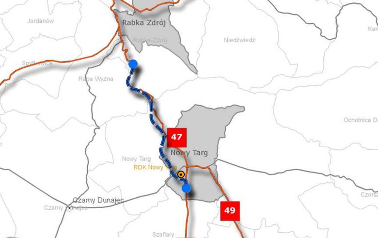 Dk47 Budowa Zakopianki Rdzawka Nowy Targ Mapa Wizualizacje Dziennikpolski24 Pl