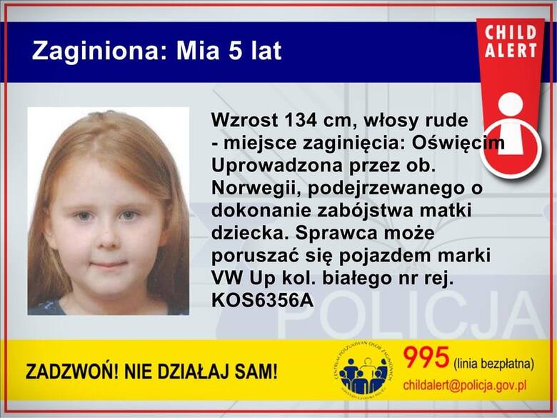 Child Alert odwołany! Zaginiona 5-letnia dziewczynka cała i zdrowa została odnaleziona 05.11.2022