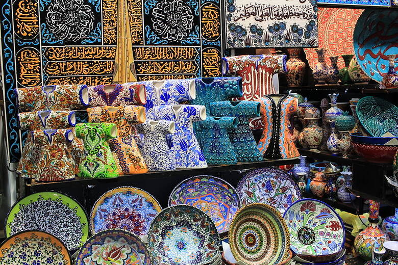 Jedno ze stoisk na słynnym Wielkim Bazarze w Stambule
