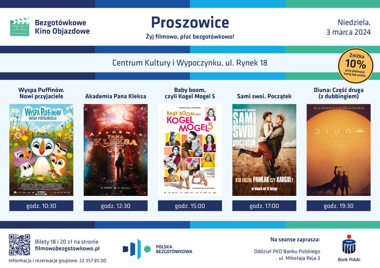 Bezgotówkowe Kino Objazdowe 3 marca odwiedzi Proszowice! 