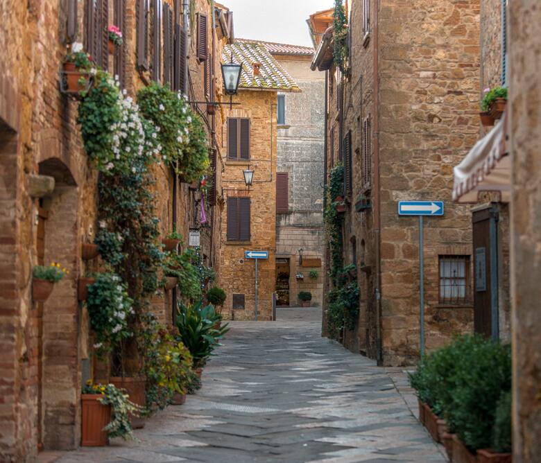 Ulice toskańskiego miasteczka