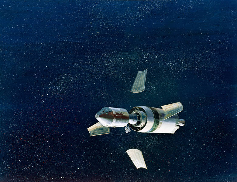 Apollo 8 oddziela się od III stopnia rakiety startowej