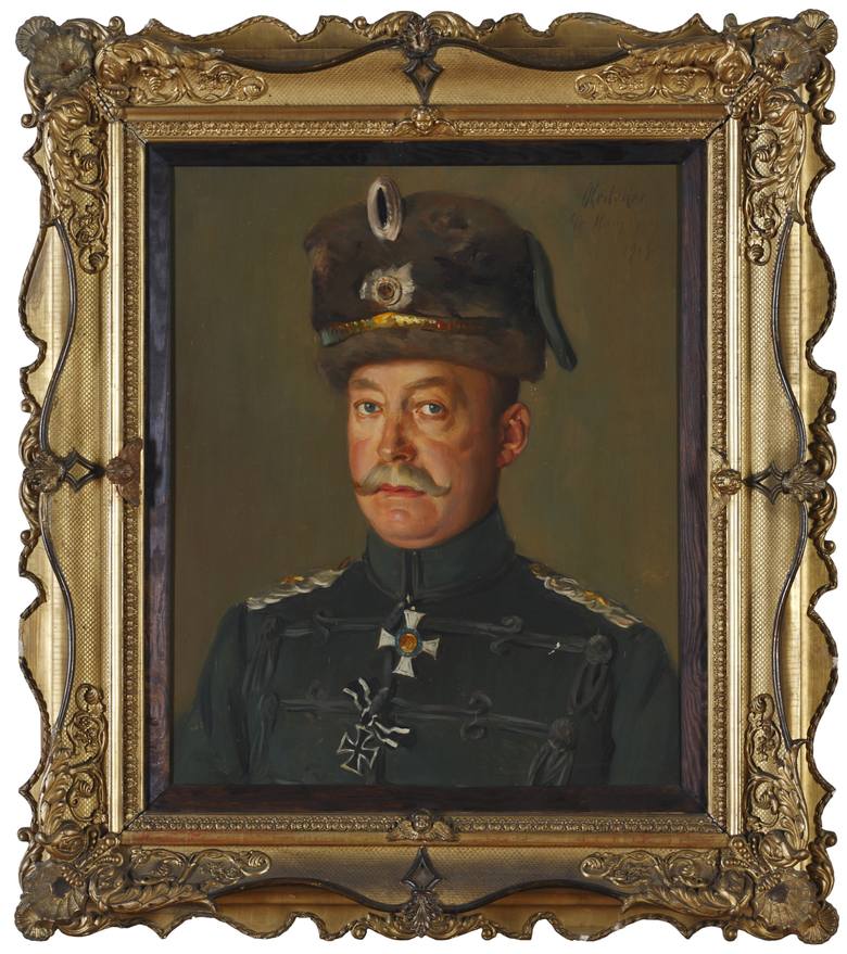 Jan Henryk XV w stroju huzarskim, 1918 r. 