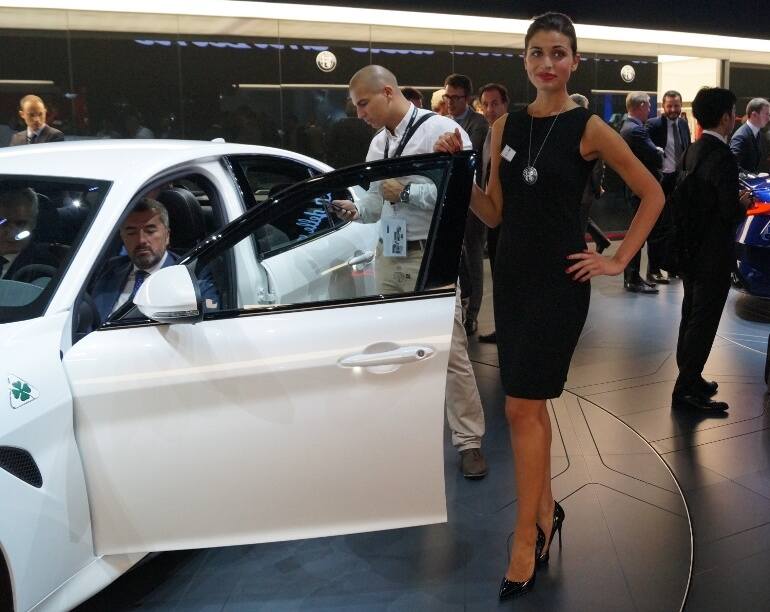 Zwyciężczynią okazała się modelka ze stoiska Alfa Romeo / Fot. Tomasz  Szmandra