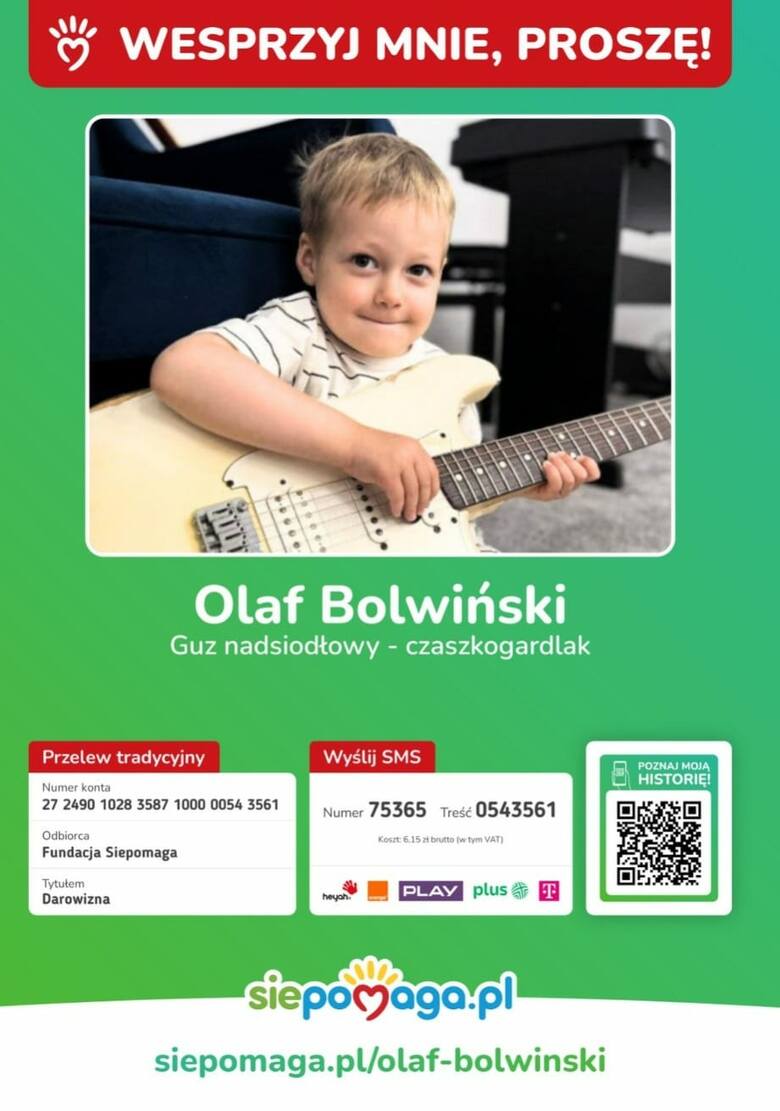 U Olafa Bolwińskiego z powiatu jędrzejowskiego wykryto niedawno nowotwór mózgu. 4-latkowi pomóc może kosztowna operacja w Niemczech