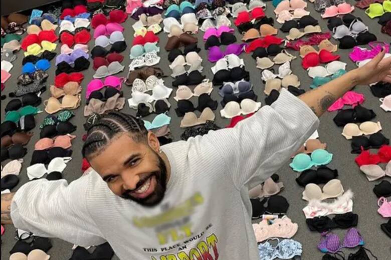 Raper Drake i jego kolekcja staników od fanek