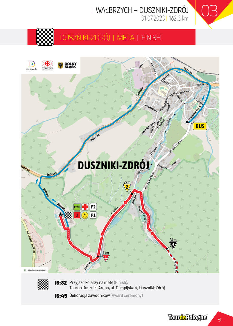 3. etap Tour de Pologne. Górska jazda na trasie Wałbrzych-Duszniki-Zdrój [MAPA i PROGRAM]