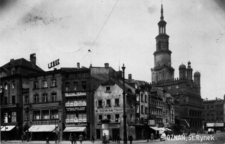 Tramwaje konne na Starym Rynku, swastyka na ratuszowej wieży, budynki i miejsca, których już nie ma. Taki Poznań można zobaczyć na starych pocztówkach i fotografiach. Sprawdźcie!<br /> <br /> <strong>Przejdź do kolejnego zdjęcia ---></strong><br /> 