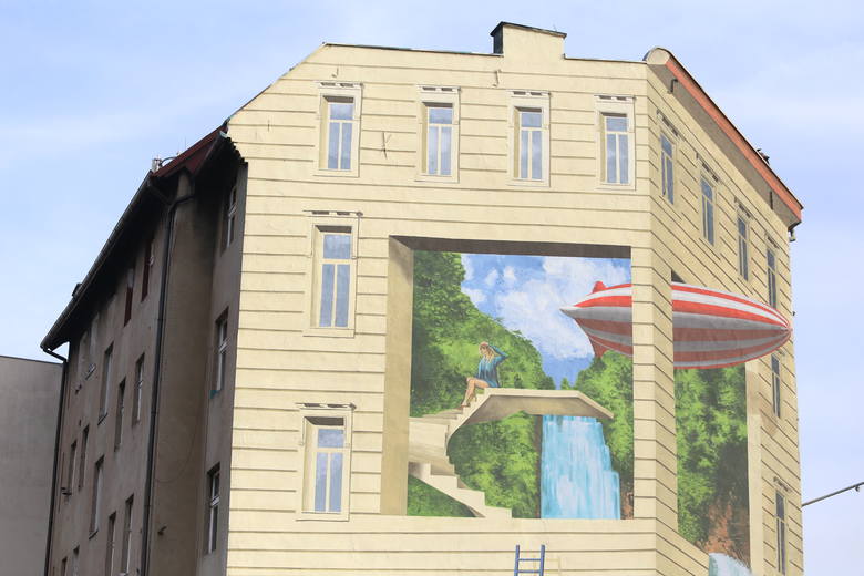 Nowy mural 3D w Katowicach, grudzień 2015