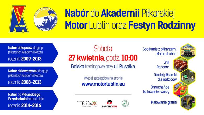 Akademia Piłkarska Motoru Lublin ogłasza nabór i organizuje festyn