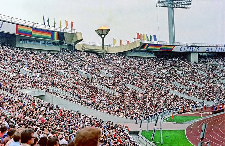Trybuny podczas Igrzysk Olimpijskich w Moskwie.