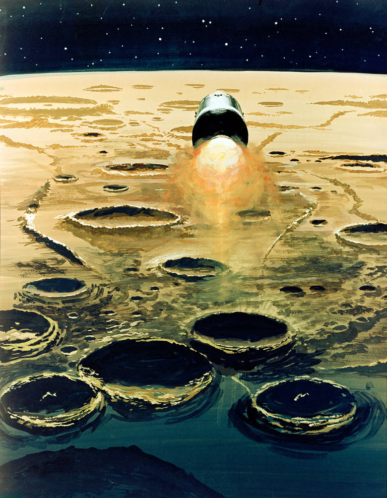 Apollo 8 uruchamia silnik rakietowy, by opuścić orbitę księżycową i skierować się ku Ziemi