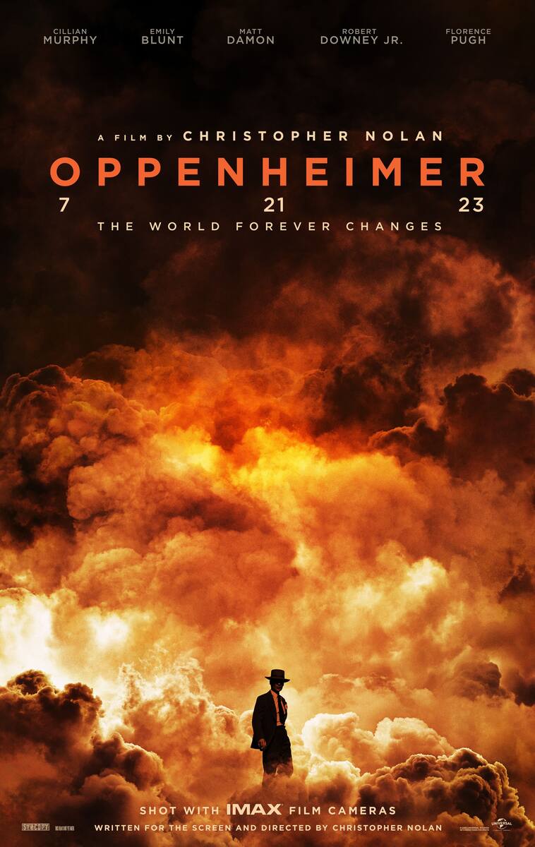 Plakat filmu "Oppenheimer" w reżyserii Christophera Nolana