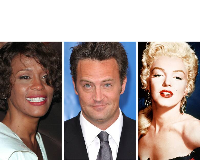 Whitney Houston, Matthew Perry, Marilyn Monroe