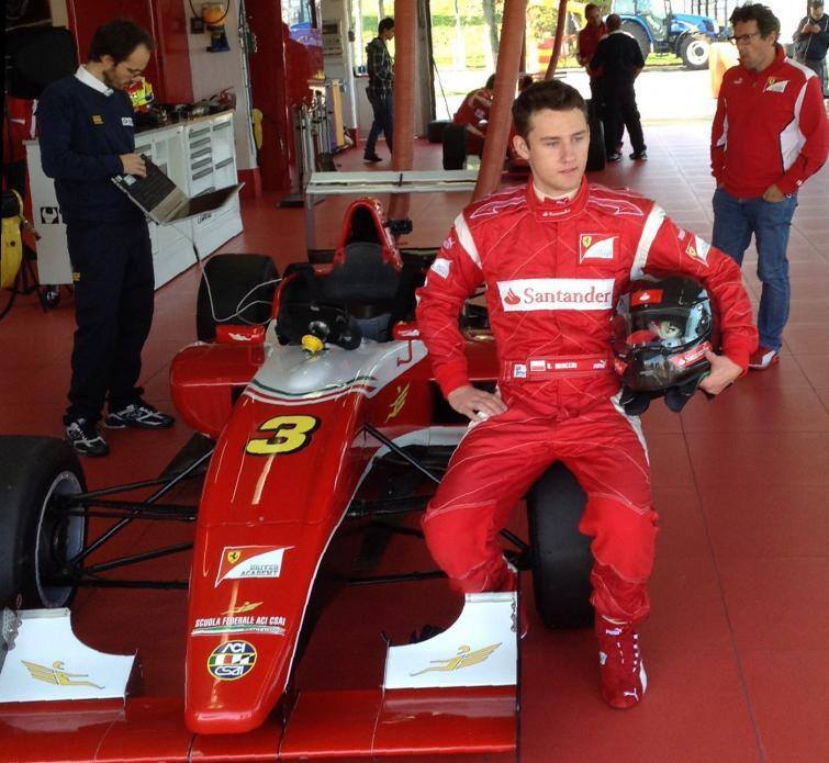 Bartłomiej Mirecki na testach w Scuderia Ferrari F1