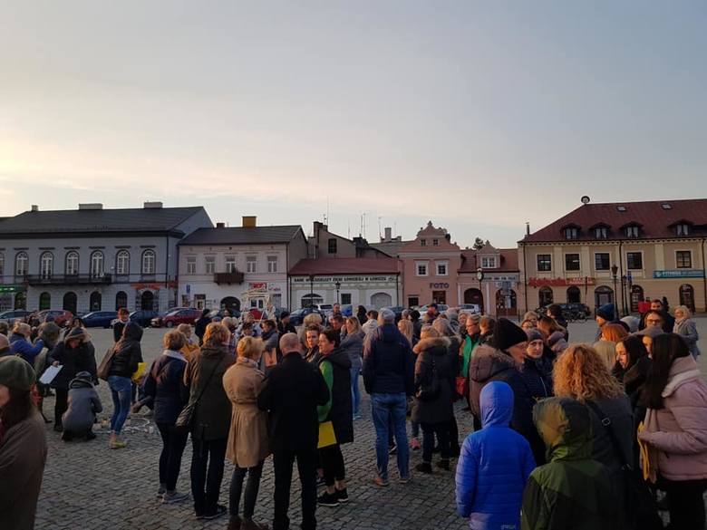 Wiec poparcia dla strajkujących nauczycieli w Łowiczu [ZDJĘCIA]