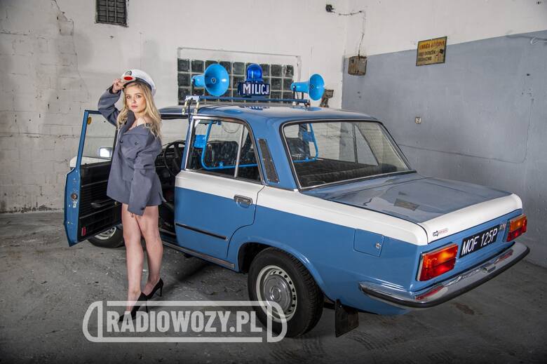 Milicyjny Fiat 125p miał syreną alarmową, sygnał świetlny ora był specjalnie malowany