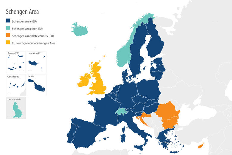 Strefa Schengen. Co to jest? Jakie kraje wchodzą w skład strefy Schengen? Zobacz mapę strefy Schengen w Unii Europejskiej. Polska w Schengen