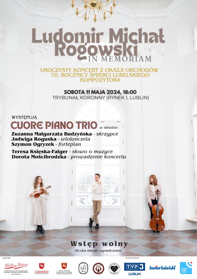 Koncert Cuore Piano Trio w Trybunale Koronnym w Lublinie