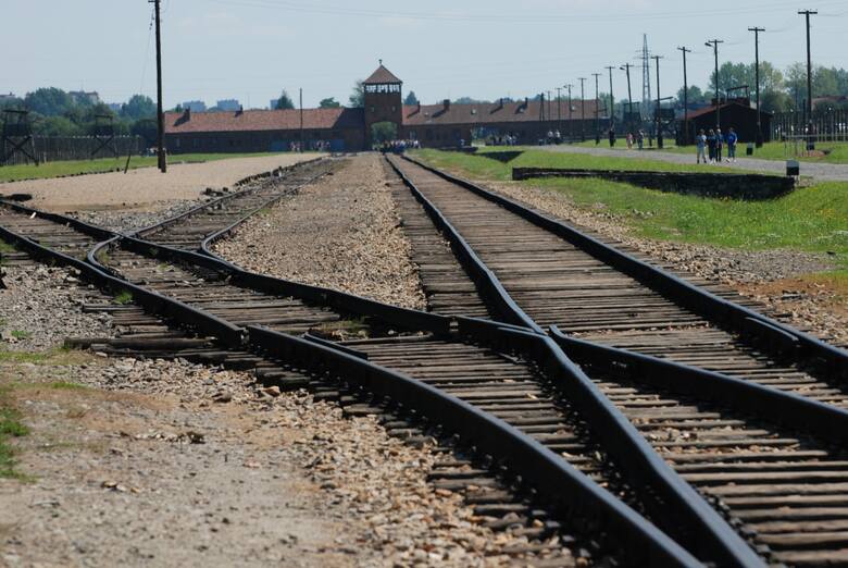 Widok na obóz KL Auschwitz