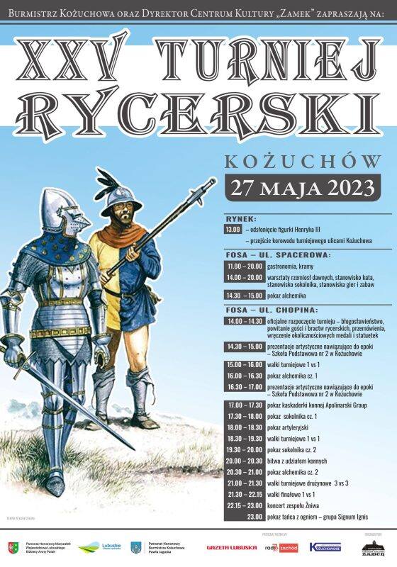 Bardzo bogato prezentuje się program turniej rycerskiego w Kożuchowie.