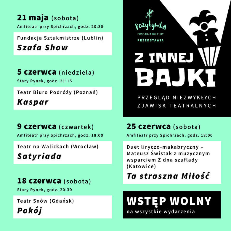 Pięć plenerowych widowisk w centrum Bydgoszczy, każde będzie „Z Innej Bajki” [zdjęcia]