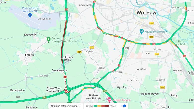 (10.06.2024) Wypadek na Autostradowej Obwodnicy Wrocławia. W karambolu udział brało łącznie sześć samochodów. Cztery osoby zostały ranne.