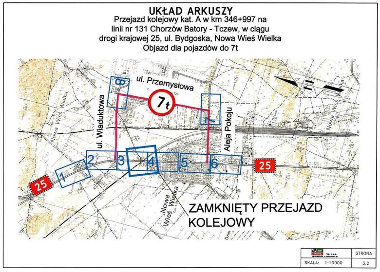 Utrudnienia na DK 25 na trasie Bydgoszcz - Inowrocław. Przejazd kolejowy w Nowej Wsi Wielkiej zamknięty