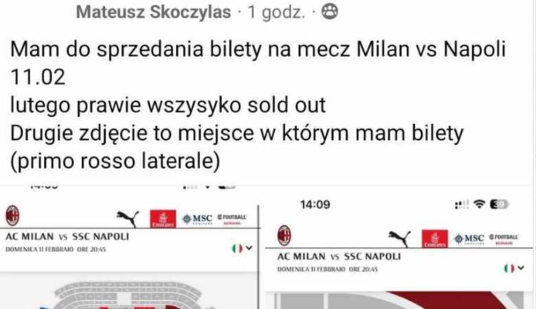 Mateusz Skoczylas sprzedaje bilety Milanu.
