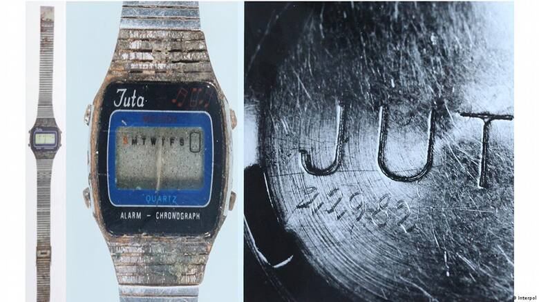 Zegarek marki Juta. Interpol przypuszcza, że ofiara, do której należał pochodziła z Polski