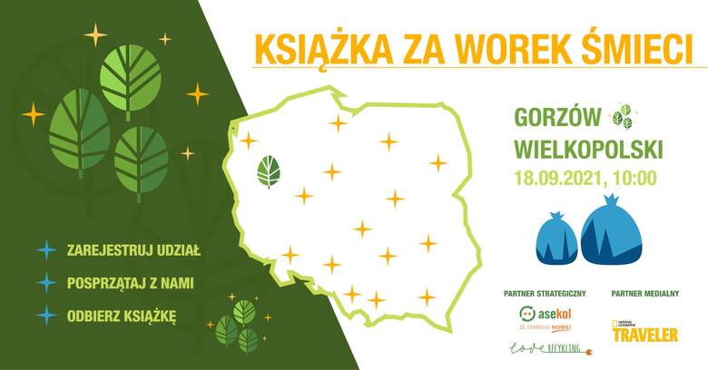 Gorzów znalazł się na mapie tegorocznej edycji akcji "Książka za worek śmieci".