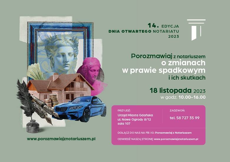 Z bezpłatnych porad notariuszy skorzystać będzie można w sobotę 18 listopada także w Gdańsku i Elblągu.