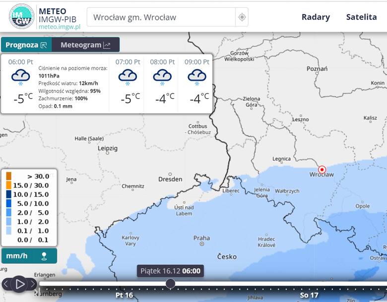 We Wrocławiu zaczął sypać śnieg. Synoptycy zapowiadają kilka godzin opadów!
