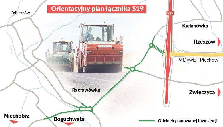 W I etapie zostanie wybudowana droga biegnąca od ul. 9 Dywizji Piechoty aż do Niechobrza w gm. Boguchwała