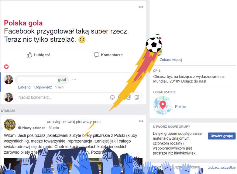 Polska gola - Facebook przygotował niespodziankę dla polskich kibiców. Sprawdź jak kibicować naszym na Mistrzostwach Świata 2018