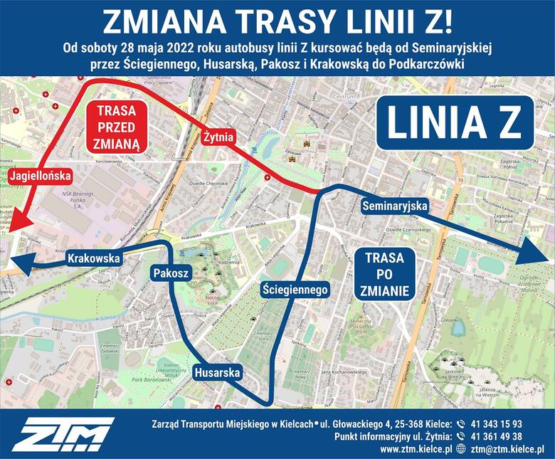 Zmienią się trasy autobusów miejskich w Kielcach. Z kilku osiedli będzie można dojechać do cmentarzy 