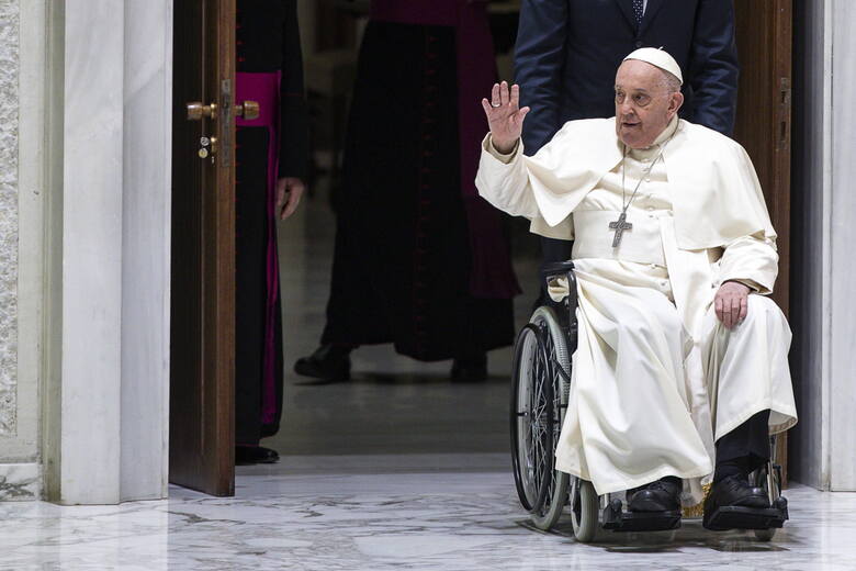 Papież Franciszek nie wygłosił homilii podczas mszy w Niedzielę Palmową. Zdjęcie z soboty 23 marca.