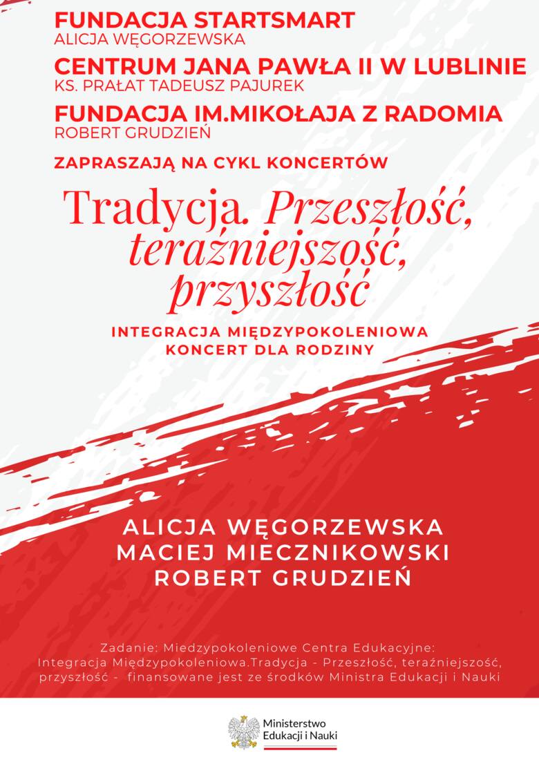 Koncerty muzyki patriotycznej we Wsoli i Zakrzewie. Wystąpią Alicja Węgorzewska i Maciej Miecznikowski