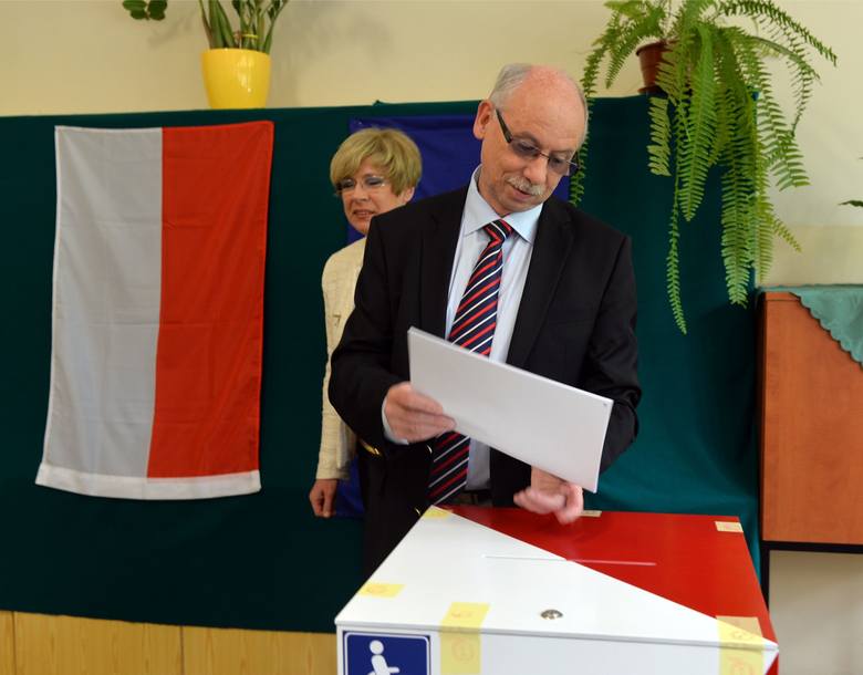 25.05.2014 - wybory do Europarlamentu. Na zdjeciu: Janusz Lewandowski