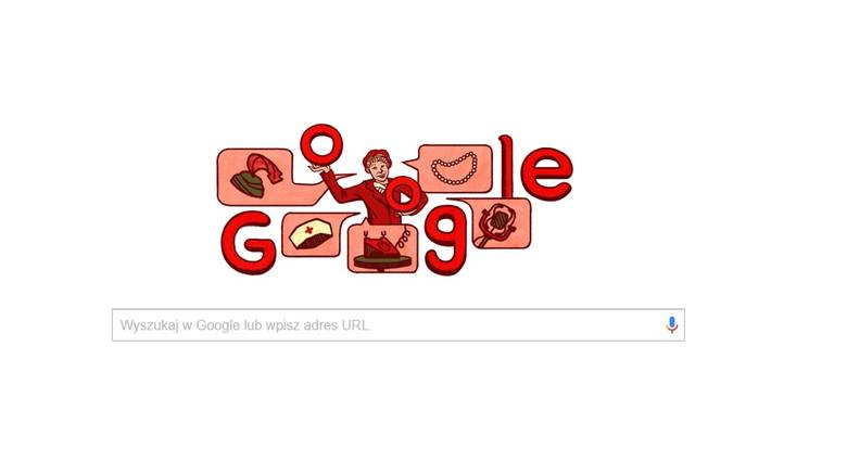 Google Doodle z okazji rocznicy urodzin Ireny Kwiatkowskiej.