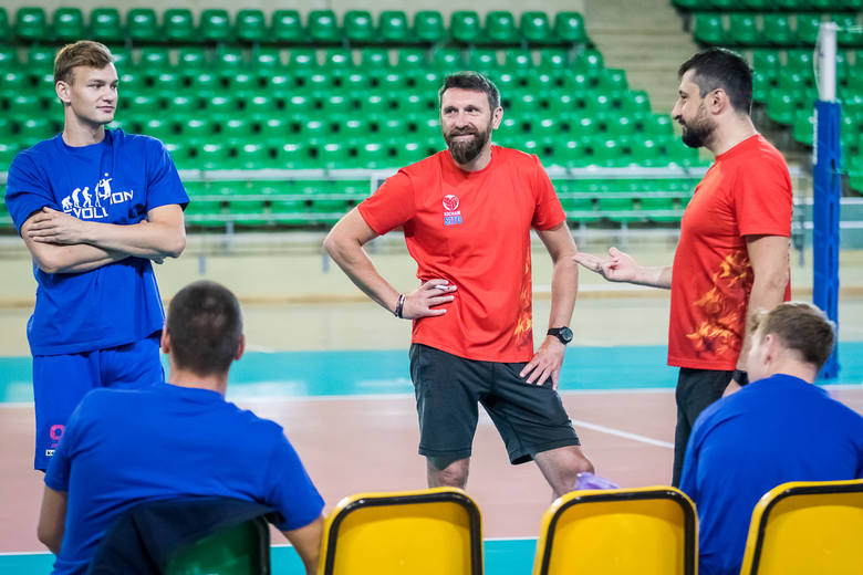 Trening siatkarzy Łuczniczki - pierwszy pod wodzą nowego trenera