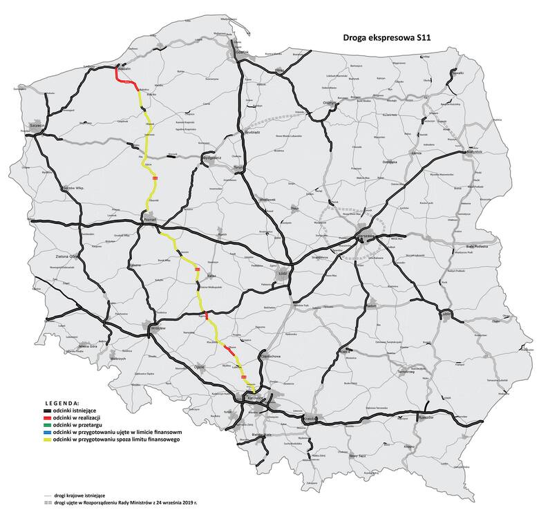 Tak będzie wyglądać droga ekspresowa S11 na etapie od obwodnicy Olesna przez Kluczbork i Byczynę.