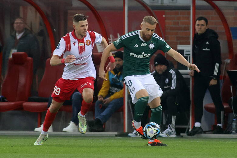 Rafał Augustyniak w meczu Widzew - Legia